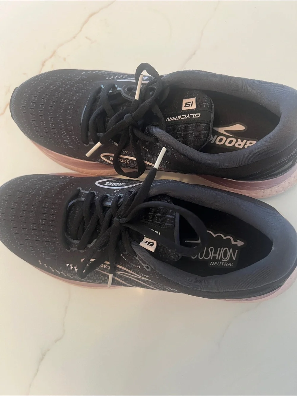 Brooks Black and Rose Gold Women's Running Sneakers